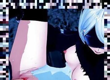2b Nier BLOWJOB and DOGGY (3d Hentai)