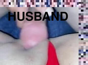 My husband fucking me with a dildo