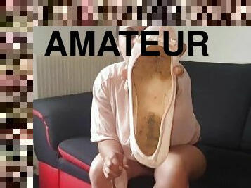 masturbation, amateur, belle-femme-ronde, pieds, sale, fétiche, solo, humide, brunette