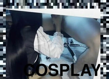 Thai teen Fucking a cosplay under the table ??????????????? ??????????????????????????????