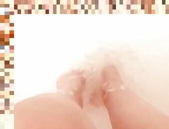 Silly Girl Splashes her Pretty FEET in the Bathtub GIGGLES and TEASES