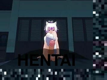 3D HENTAI Schoolgirl Footjob Your Cock