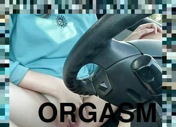 masturbaatio, orgasmi, pillu-pussy, amatööri, teini, auto, jalat, mälli, soolo, tatuointi