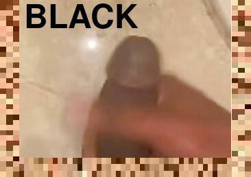 Jacking Big Black Dick W/ Huge Cumshot