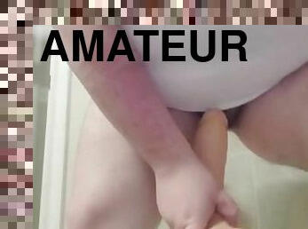 masturbation, amateur, jouet, sale, chevauchement, gode, solo