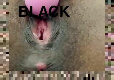 Black Girl Gives Upclose View of Her Pussy & Asshole While Masturbating
