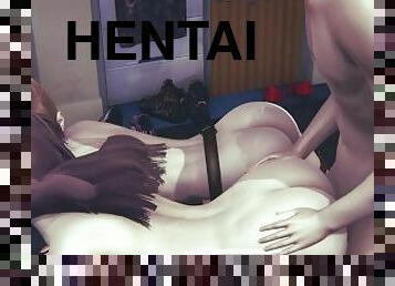 amateur, ados, ejaculation-interne, doigtage, trio, anime, hentai