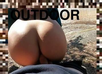 Risky Passionate Outdoor Nature Sex With Pretty Girl Hilana Won! Cum inside Her Perfect Pussy! OMG!