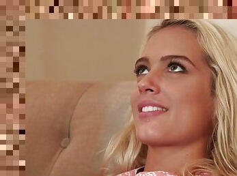 Blonde bombshell Athena Palomino spends her day fucking