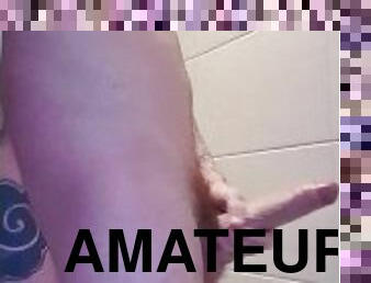 baignade, masturbation, amateur, ados, britannique, douche, solo, tatouage