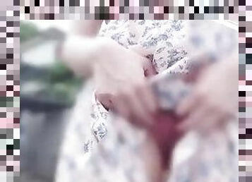 poilue, masturbation, en-plein-air, public, chatte-pussy, japonais, hentai