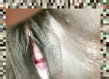 cul, clito, levrette, chatte-pussy, amateur, ejaculation-sur-le-corps, ébène, milf, maison, maman