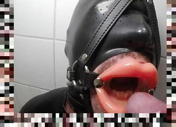 pai, amador, adolescente, gay, bdsm, engolindo, ejaculação, fetiche, latex, paizinho