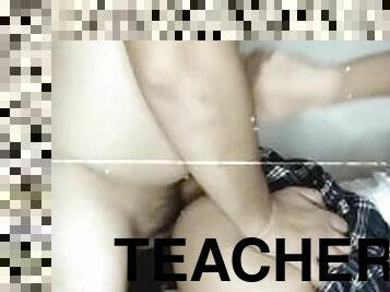 Small dick teacher got lucky with a pinay schoolgirl