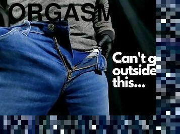 Big Dick Daddy Huge Cock Bulge in Tight Jeans Solo Male Masturbation