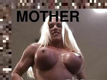 mulher-madura, mãe, loira, mãe-mother, fetiche, sozinho, musculado, posando