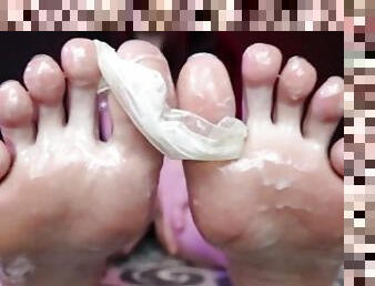 pieds, point-de-vue, ejaculation, fétiche, femme-dominatrice