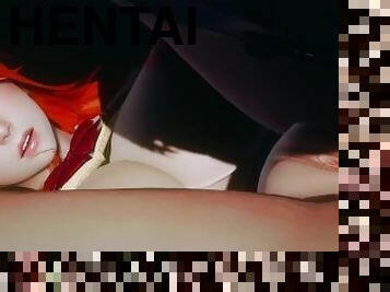 perä, isot-tissit, orgasmi, mälliotos, pilluuntulo, pov, anime, hentai, 3d, rinnat