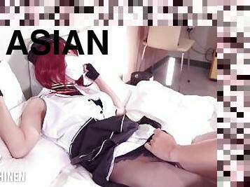 asien, transsexueller, dilettant, anal-sex, blasen, japanier, wichsen, ladyboy, hentai, chinesin