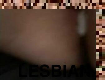 BBW Lesbian Fucked by Huge Dildo Drips Cum