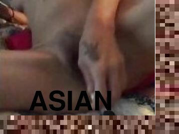 asiatisk, storatuttar, masturbation, bröstvårtor, smal, amatör, mogen, milf, leksak, ensam