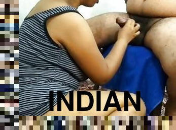 indian lady doctor giving blowjob  Nurse helps in cum  Big tits doctor blowjob