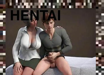 dideli-papai, suaugę, mažulės, milf, paauglys, hentai