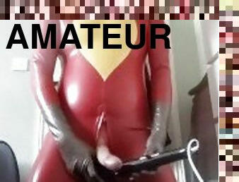 amateur, gay, fétiche, latex, solo, minet, caoutchouc