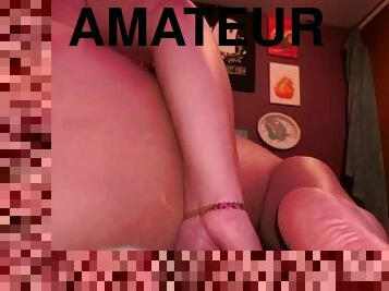 cul, masturbation, amateur, jouet, latina, pieds, gode, assez, solo, taquinerie