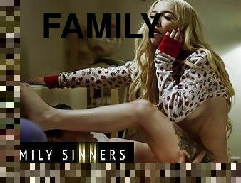 Family Sinners - Two Naughty Step Siblings Kenzie Reeves And Nathan Bronson Cum Together