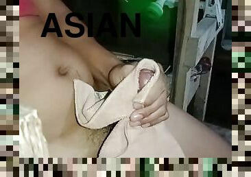 asiatique, amateur, mature, branlette, solo, réalité, bite