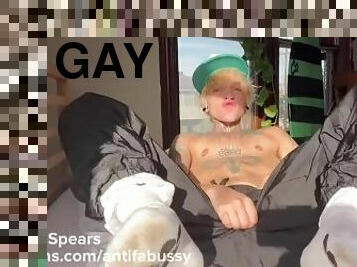 homosexuell, füße, schmutzig, höschen, blondine, allein, twink, tattoo