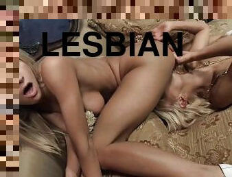 Two Blonde Lesbians Are Happy To See Each Other Naked
