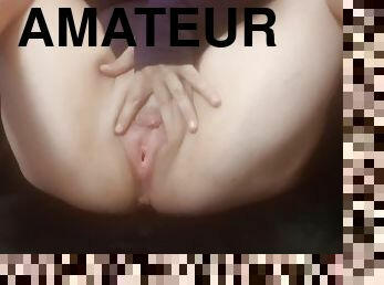 masturbation, chatte-pussy, amateur, jouet, méchant, fétiche, solo, blanc, humide, insertion