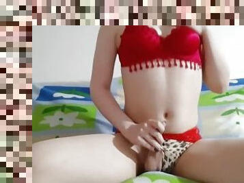 masturbação, transsexual, adolescente, árabe, travesti, tai, sofa, perfeito, pénis