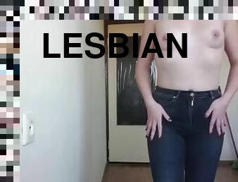 дупа, великі-цицьки, мила, лесбіянка-lesbian, підліток, дупа-butt, крихітна, фетиш, джинси, мокра
