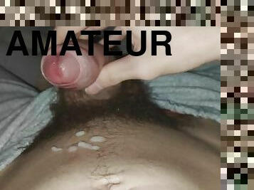 énorme, masturbation, amateur, ejaculation-sur-le-corps, énorme-bite, gay, branlette, secousses, point-de-vue, ejaculation