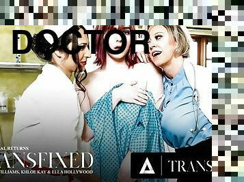 TRANSFIXED - Doctor Dee Williams & Khloe Kay Talk Ella Hollywood Into A 3-Way Examination