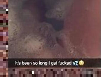 Sexting on Snapchat in my bathtub ends in a real fuck