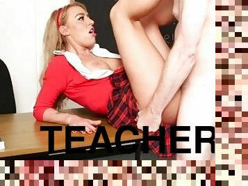 Strict sph teacher fucked in classroom by proper cock