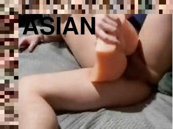 asiatique, grosse, amateur, énorme-bite, jouet, gay, belle-femme-ronde, pute, solo, minet