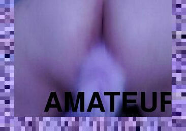 cul, amateur, anal, jouet, belle-femme-ronde, bout-a-bout