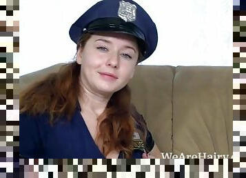Elouisa is a masturbating policewoman today for us