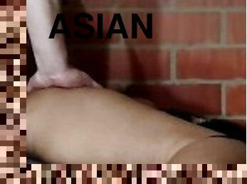 asien, dilettant, anal-sex, creampie, schwarz, füße, beule, schön, jungfrau