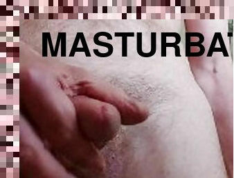 Tasting the precum dripping from my rock hard cock