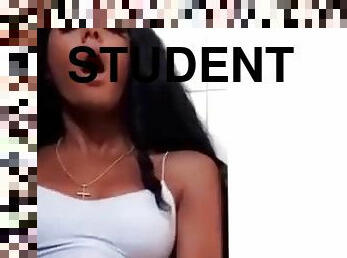 klitta, masturbation, sjuksköterrska, student, amatör, mörkhyad, tonåring, college, sprut, ensam