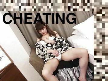 Cheating housewife in Japan sucks cock in casting couch first time on camera interview pt 2