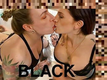 2 Snow Bunnies 1 Big Black Cock - Adreena Winters