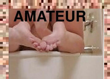 cul, pisser, amateur, pieds, solo