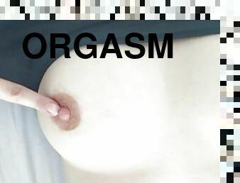 isot-tissit, nännit, orgasmi, nuori-18, kiimainen, luonnollinen, rinnat, valkoinen